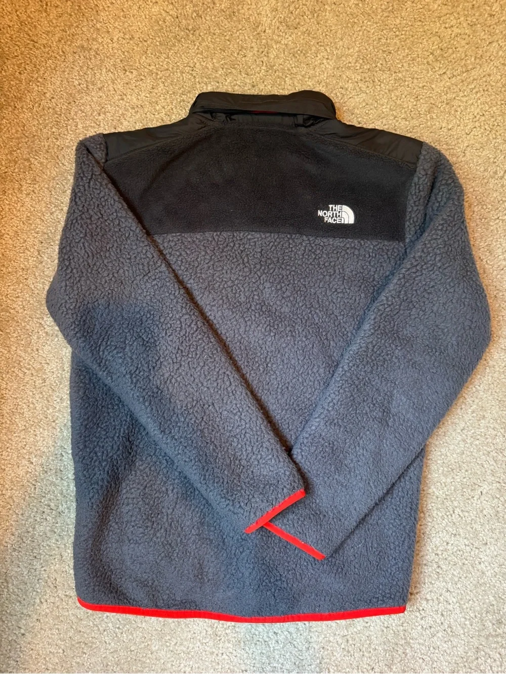 The North Face Kids Gray Sherpa Puffer Jacket - Boys Large 14/16